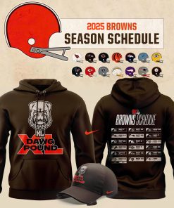 Cleveland Browns 2025 Schedule Pullover Hoodie