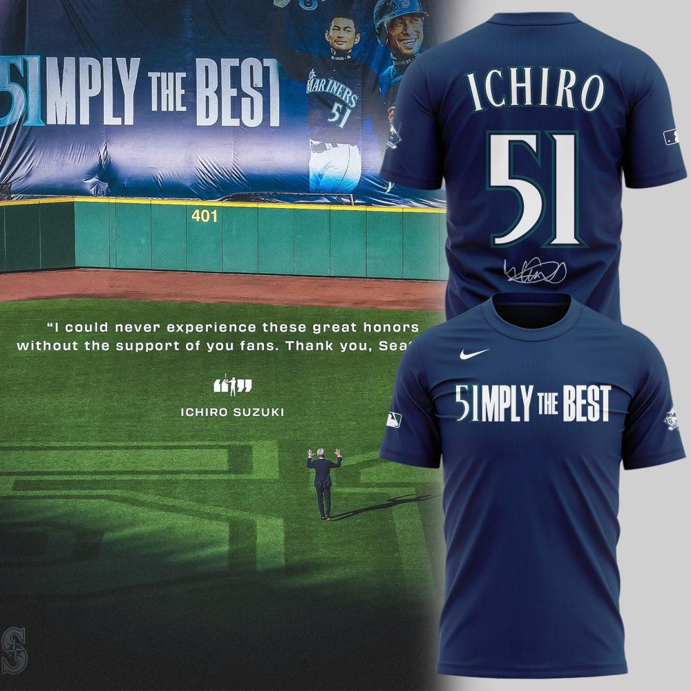 Limited Edition Mariners Ichiro Suzuki 2025 T-Shirt