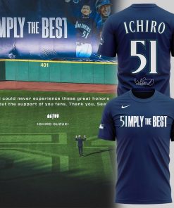 Limited Edition Mariners Ichiro Suzuki 2025 T-Shirt