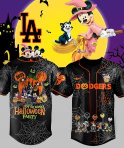 LA Dodgers _ Mickey and Friend Halloween Black Jersey