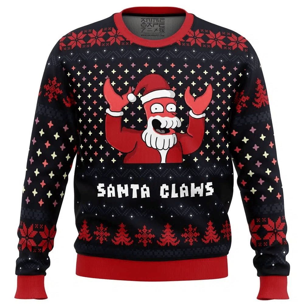 Futurama Santa Zoidberg Ugly Christmas Sweater Futurama Santa Zoidberg Ugly Christmas Sweater