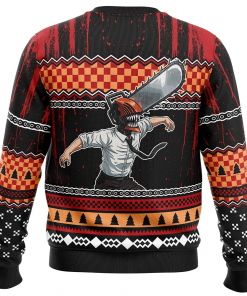 Chainsaw Man Denji Merry Slaymas Ugly Christmas Sweater