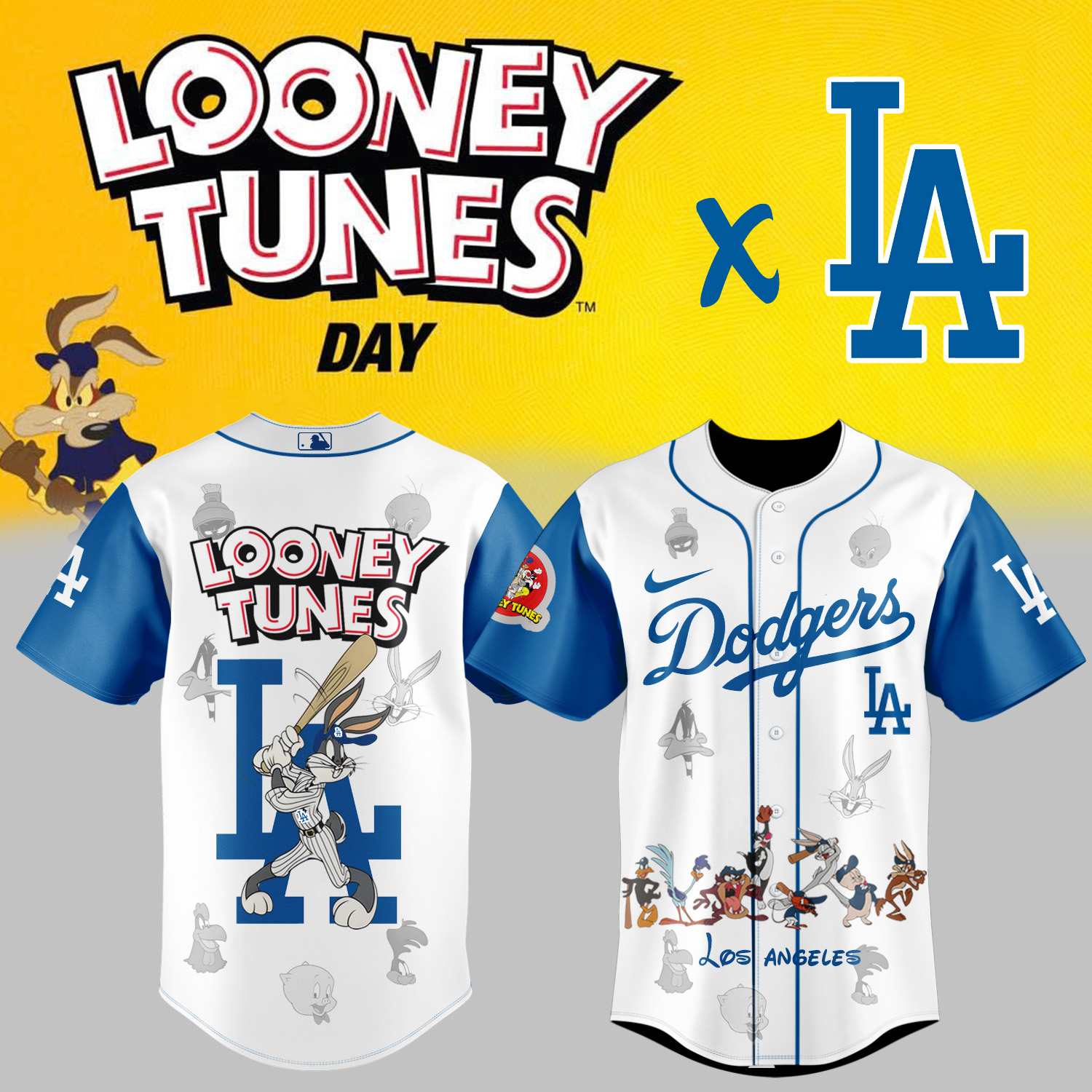 LA Dodgers _ Looney Tunes Night Jersey LA Dodgers _ Looney Tunes Night Jersey