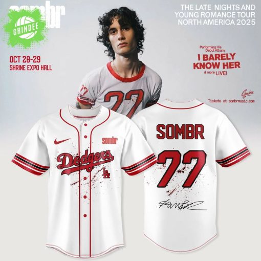 2025 Los Angeles Dodgers X Sombr – The Late Nights & Young Romance Tour Merch