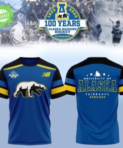 Alaska Nanooks Hockey 100th Anniversary Commemorative T-shirt