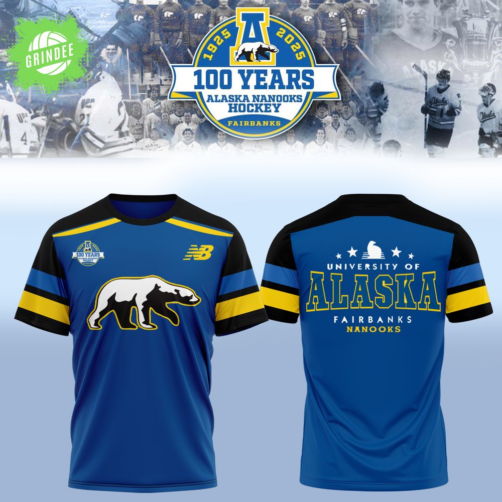 Alaska Nanooks Hockey 100th Anniversary Commemorative T-shirt Alaska Nanooks Hockey 100th Anniversary Commemorative T-shirt