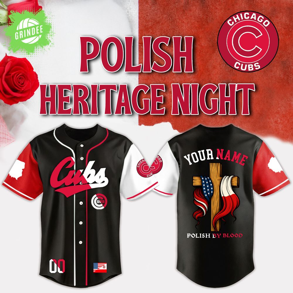 Chicago Cubs x Polish By Blood American Heritage Night 2025-3D Baseball Jersey Chicago Cubs x Polish By Blood American Heritage Night 2025-3D Baseball Jersey