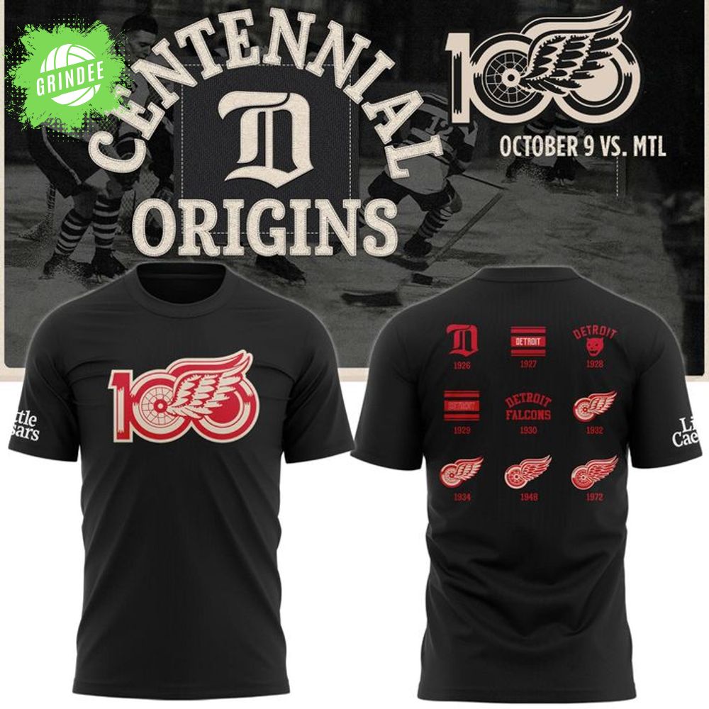 Detroit Red Wings Centennial Original Limited T-shirt 2025 Detroit Red Wings Centennial Original Limited T-shirt 2025
