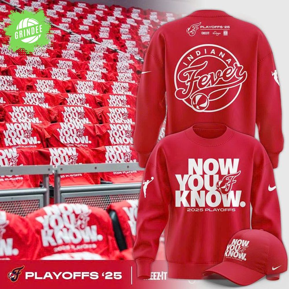 Fever Now You Know 2025 Playoffs Sweatshirt (Red) Fever Now You Know 2025 Playoffs Sweatshirt (Red)