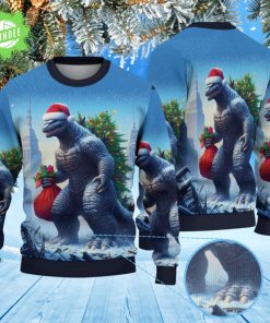 Godzilla Christmas Knitted Sweater