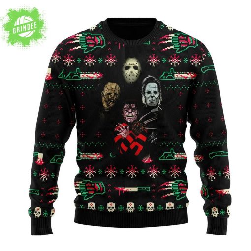 Horror Killer Christmas Halloween Ugly Sweater
