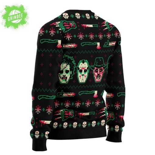 Horror Killer Christmas Halloween Ugly Sweater