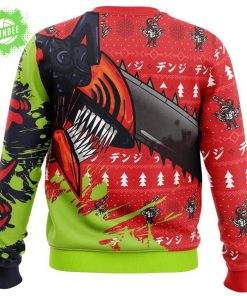 Hybrid Form Denji Chainsaw Man Ugly Christmas Sweater