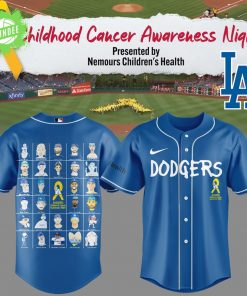 LA Dodgers Childhood Cancer Awareness Night Limited Blue Jersey