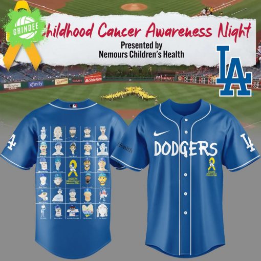 LA Dodgers Childhood Cancer Awareness Night Limited Blue Jersey