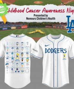 LA Dodgers Childhood Cancer Awareness Night Limited White Jersey