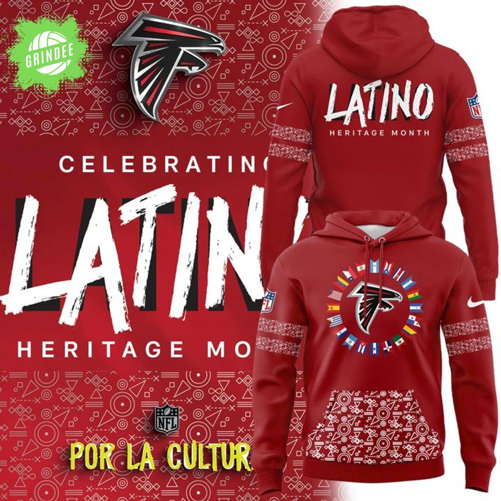 Limited Edition 2025 Latino Heritage Month Atlanta Falcons Hoodie Limited Edition 2025 Latino Heritage Month Atlanta Falcons Hoodie