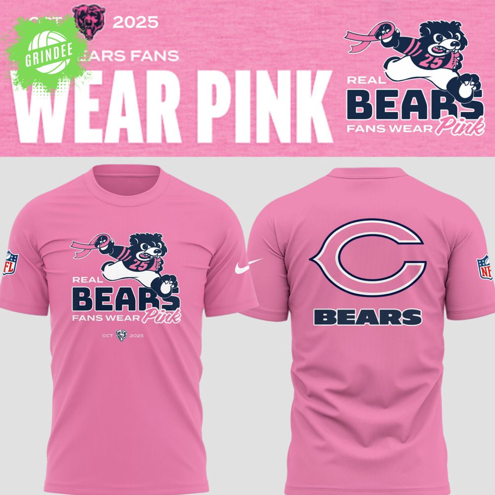 Limited Edition Bears Football Fight Cancer Pink TShirt Limited Edition Bears Football Fight Cancer Pink TShirt