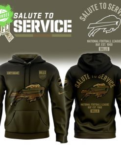 Limited Edition Bills Football Salute To Service Custom Hoodie