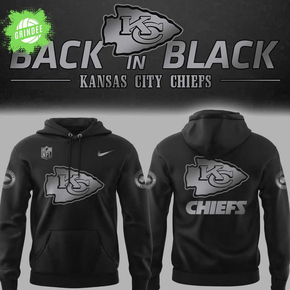 Limited Edition Chiefs Football Blackout Hoodie- Limited Edition Chiefs Football Blackout Hoodie-