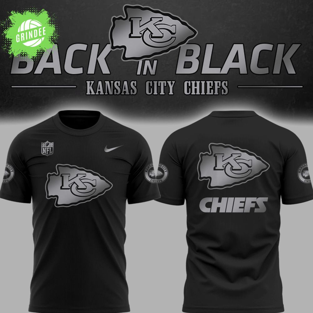 Limited Edition Chiefs Football Blackout TShirt Limited Edition Chiefs Football Blackout TShirt