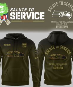 Limited Edition Seahawks Football Salute To Service Custom Hoodie