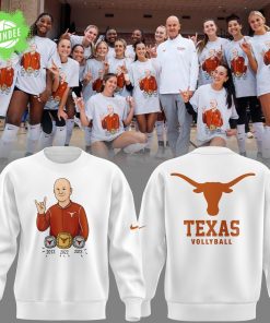 Limited Edition Texas Volleyball Coach Jerrittelliott White Sweat 2025