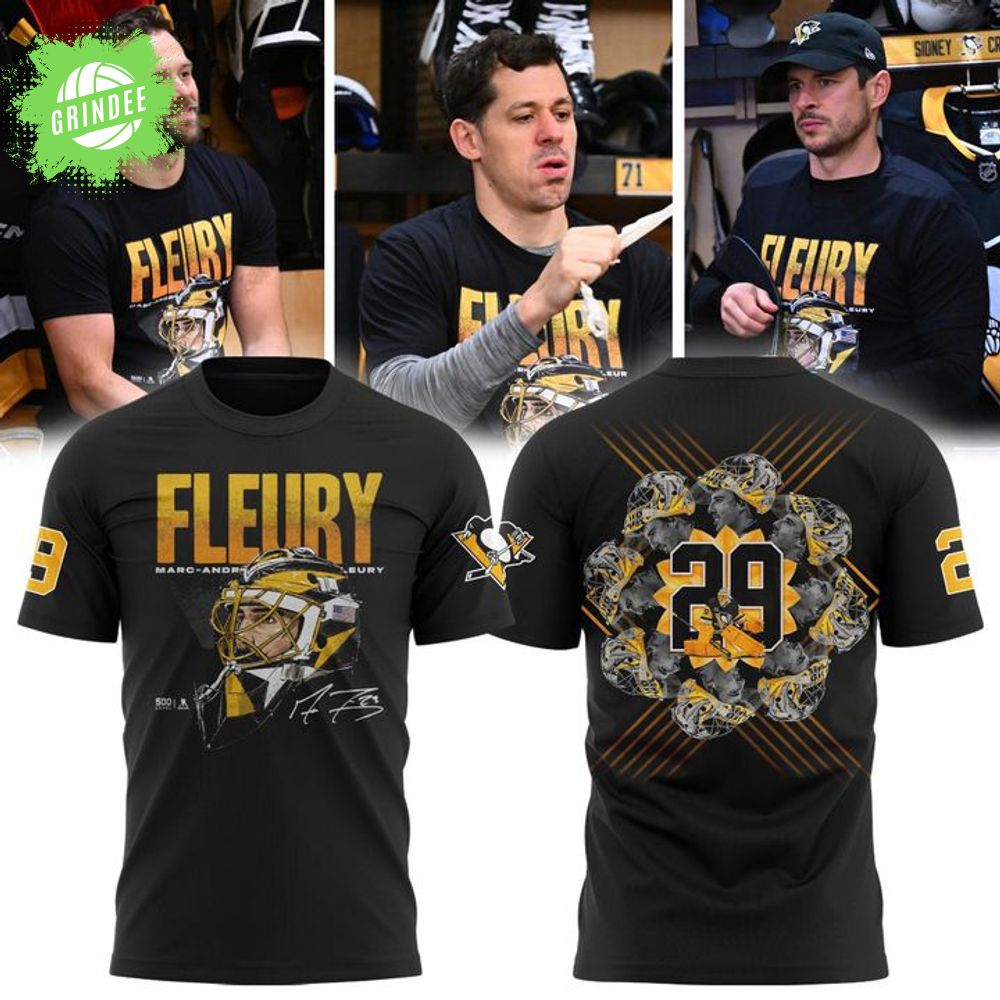 Limited edition Pittsburgh Penguins Black Marc-Andre Fleury Black T-shirt Limited edition Pittsburgh Penguins Black Marc-Andre Fleury Black T-shirt