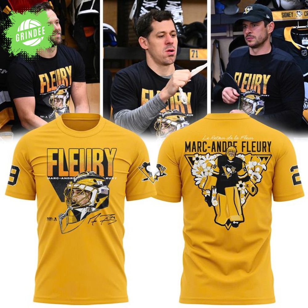 Limited edition Pittsburgh Penguins Yellow Marc-Andre Fleury T-shirt Limited edition Pittsburgh Penguins Yellow Marc-Andre Fleury T-shirt
