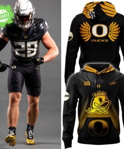 Men’s Nike Black & Gold Oregon Football Shoe Duck Hoodie (Special Edition)