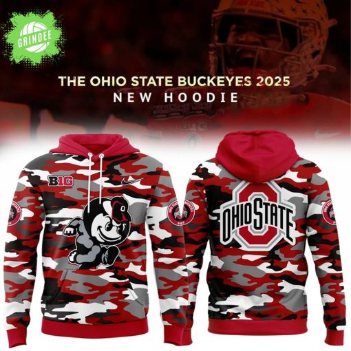 Men’s Nike Red Camo Ohio State Buckeyes New Hoodie 2025