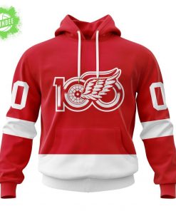 NHL Detroit Red Wings Personalized Home With Centennial Logo Design