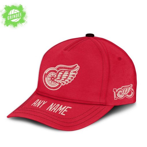 NHL Detroit Red Wings Personalized Name Centennial Classic Cap Design