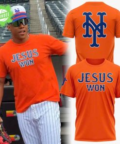NY Mets “Jesus Won” T-shirt – Orange