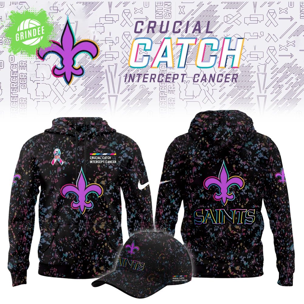 New Orleans Saints Crucial Catch Limited Hoodie New Orleans Saints Crucial Catch Limited Hoodie