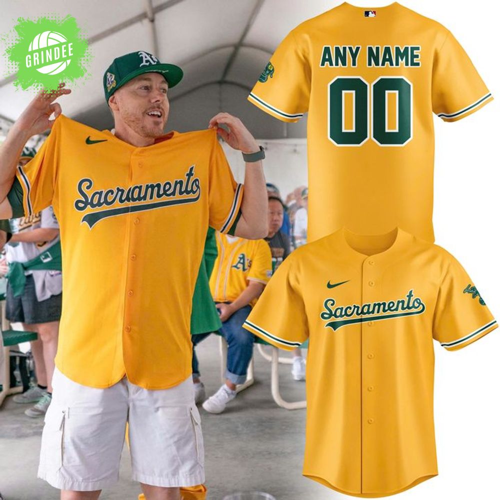 Oakland Athletics 2026 'Sacramento' Gold Custom Jersey - Limited Edition Oakland Athletics 2026 'Sacramento' Gold Custom Jersey - Limited Edition