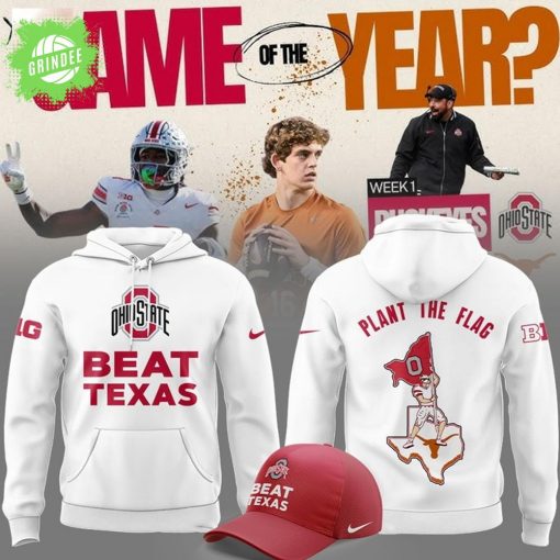 Ohio State Buckeyes Beat Texas Longhorns Plant The Flag White Hoodie