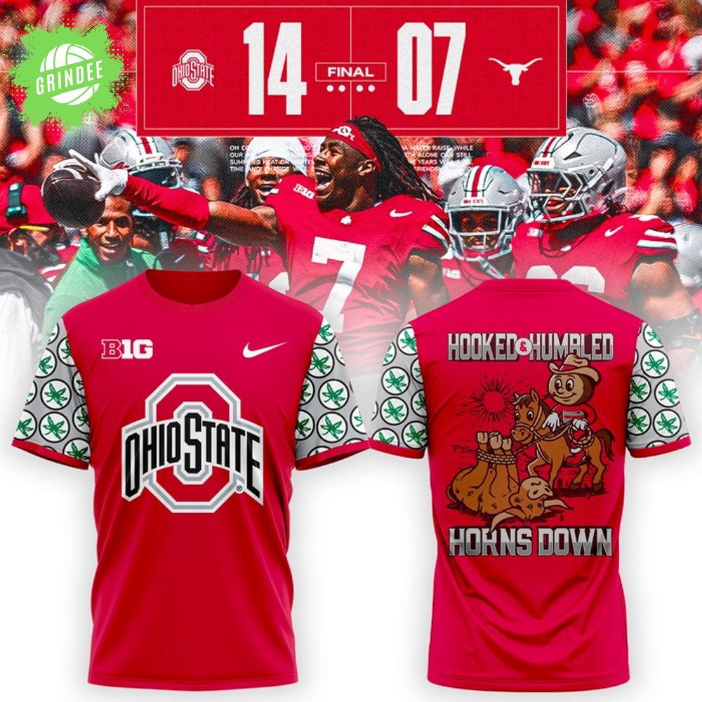 Ohio State Football "Hooked & Humbled" Nike Limited T-Shirt - Red Ohio State Football "Hooked & Humbled" Nike Limited T-Shirt - Red