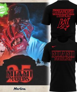 Special New Stranger Things Miami Marlins Logo T-Shirt