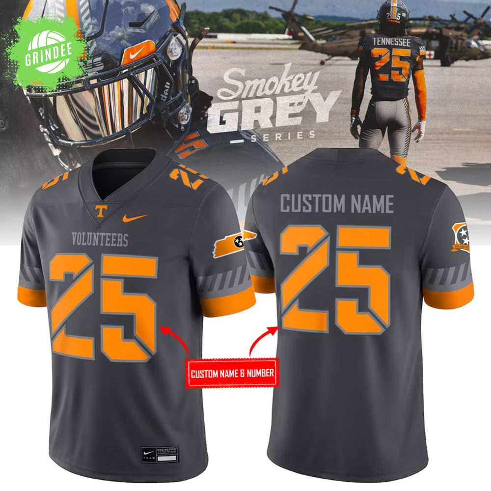 Tennessee Football Smokey Grey Series Uniform 2025 Jersey Tennessee Football Smokey Grey Series Uniform 2025 Jersey