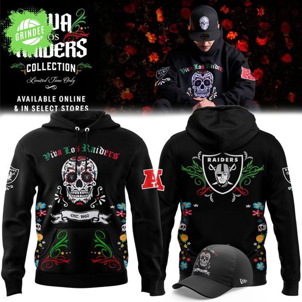 VIVA LOS RAIDERS SUGAR SKULL HOODIE VIVA LOS RAIDERS SUGAR SKULL HOODIE