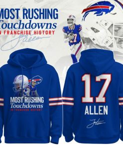 Allen #17 Most Rushing Touchdowns in Franchise History Hoodie