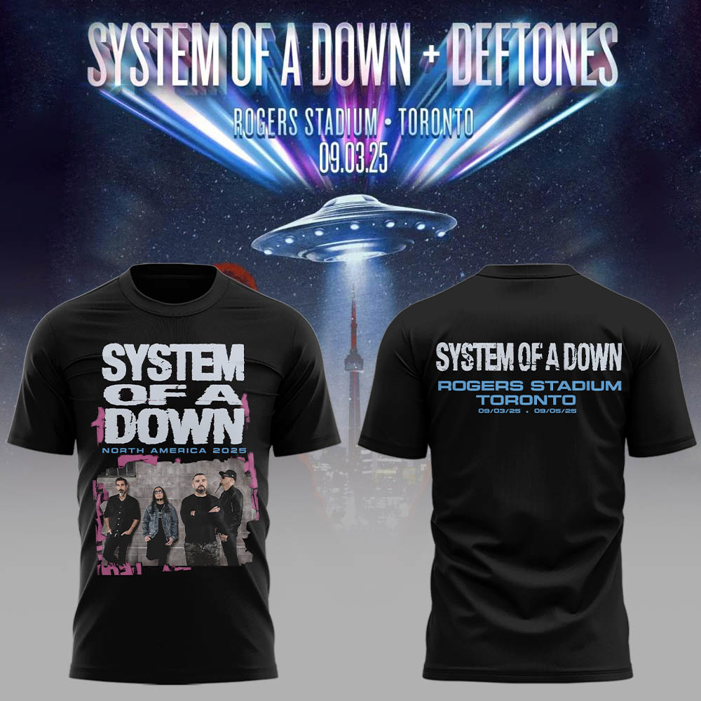 Limited Edition SOAD Tour 2025 Black Tshirt Limited Edition SOAD Tour 2025 Black Tshirt