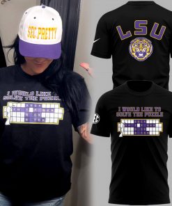 Limited Edition LSU Football “I would like to solve the puzzle” Logo TShirt