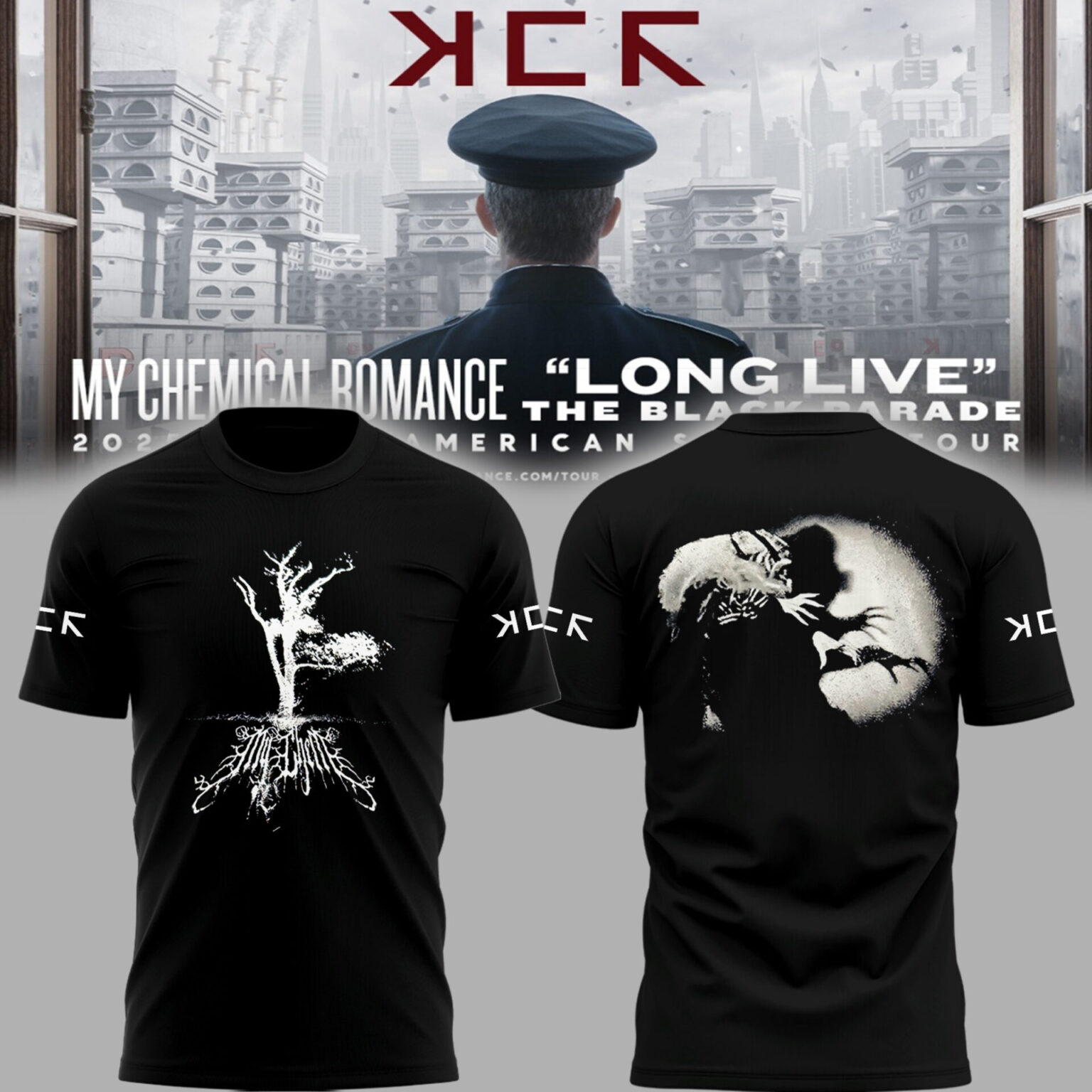 Limited Edition “Long Live: The Black Parade Tour 2025 ” Tshirt Limited Edition “Long Live: The Black Parade Tour 2025 ” Tshirt
