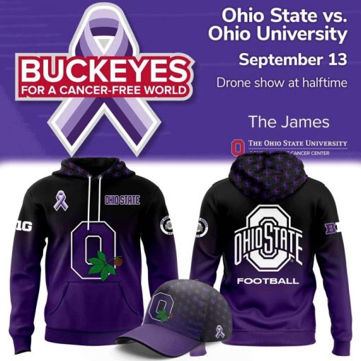 Ohio State Buckeyes For a Cancer-Free World Hoodie