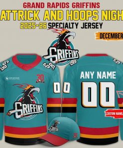 Limited Edition Grand Rapids Griffins Hattrick and Hoops Night Jersey