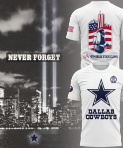 Dallas Cowboys tshirt honoring the first responders from the 9/11 event.