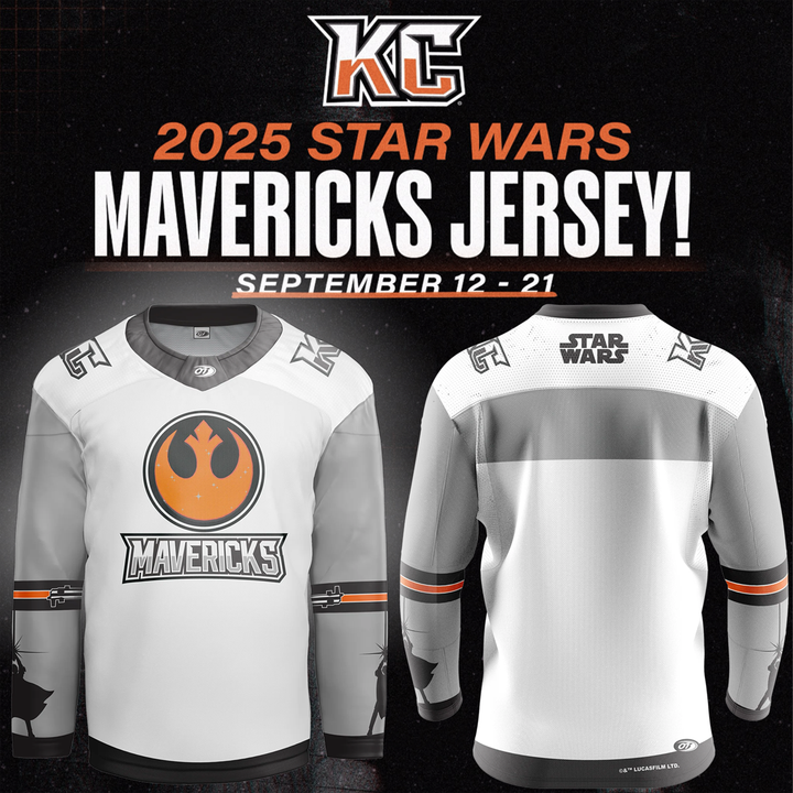 Kansas City Mavericks 2025-26 STAR WARS Themed Jerseys Kansas City Mavericks 2025-26 STAR WARS Themed Jerseys