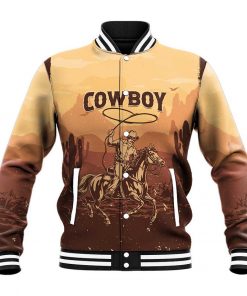 Black Cowboy Take Me Away Baseball Jacket